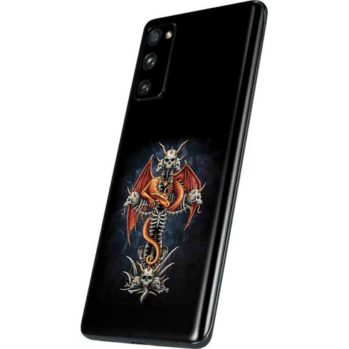 Gothic Dragon & Skull Cross by Sarah Richter Galaxy S20 Fan Edition Skin
